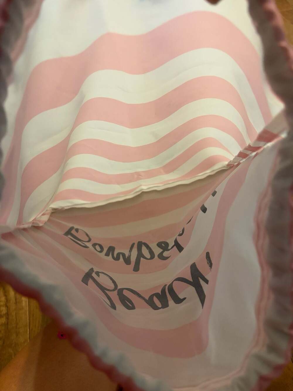 Victoria's Secret Beach Bombshell Striped Drawstring Cinch Backpack - Picture 2 of 2